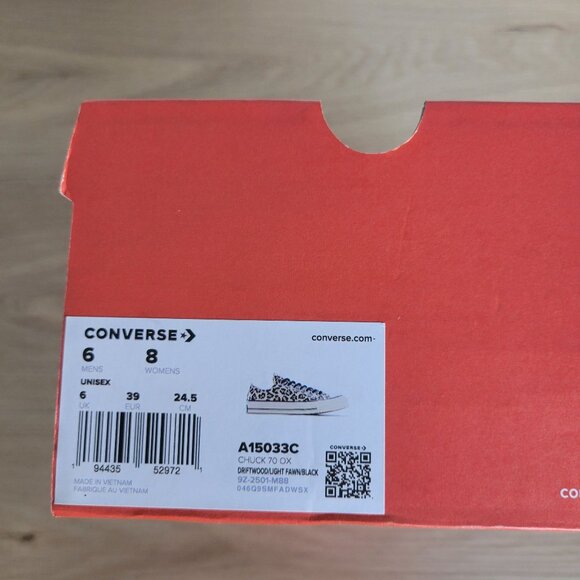 ⭐Converse Chuck 70 Glow Leopard Animal Print Sz 6 Men's Shoes Sneakers A15033C⭐ - Picture 8 of 11